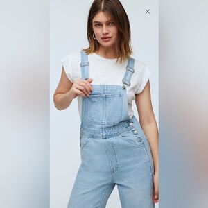 NWT Madewell Denim Oversized Carpenter Lveralls in Collier Wash